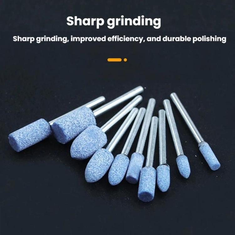 Set da 10 pezzi di testine abrasive con gambo da 3 mm in selce per levigatura e lucidatura., 10pcs /Set Pink, 10pcs /Set Blue