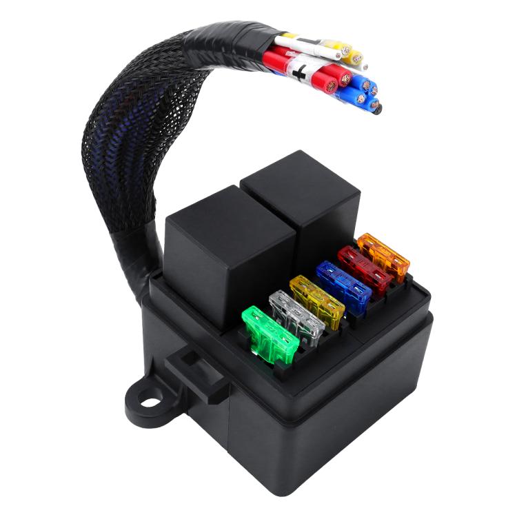 Scatola portafusibili impermeabile 6 vie 12V 80A con relè