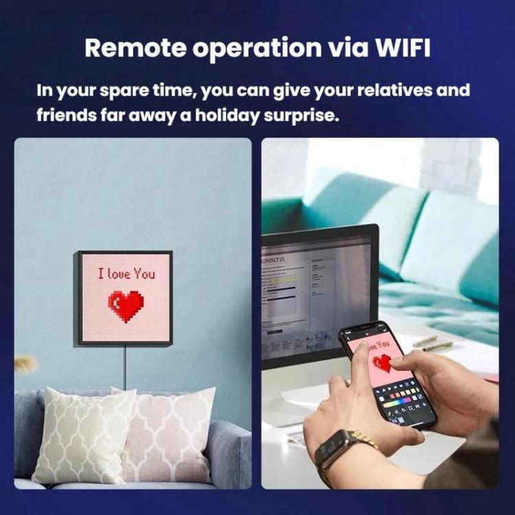 Sveglia con cornice portafoto fai-da-te e cicalino, con schermo dinamico Smart Pixel., Divoom 16 x 16, Divoom 64 x 64