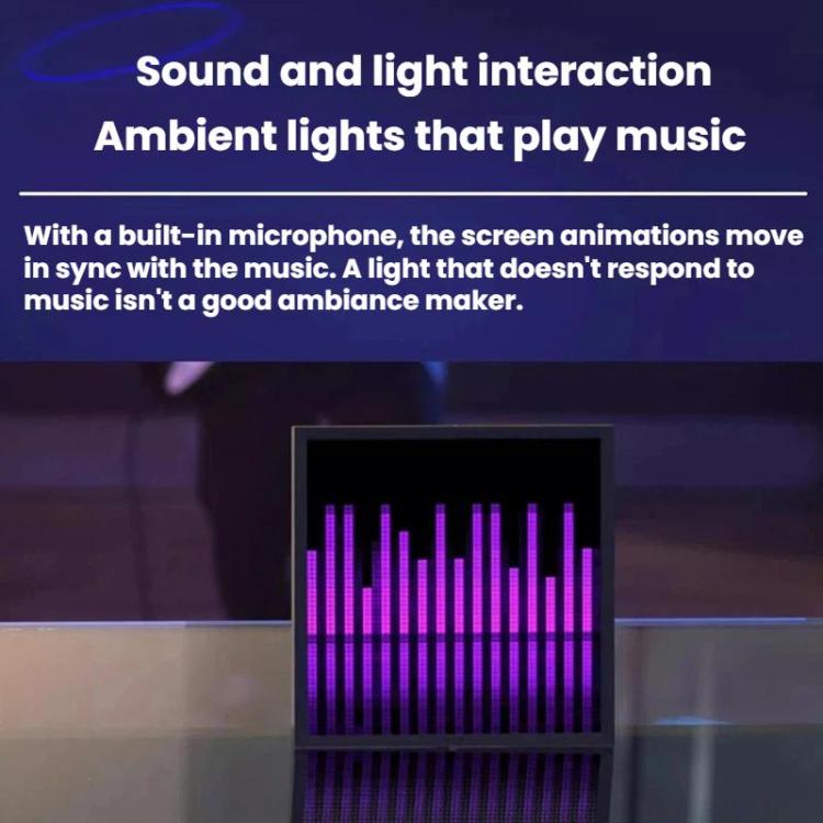 Sveglia con cornice portafoto fai-da-te e cicalino, con schermo dinamico Smart Pixel., Divoom 16 x 16, Divoom 64 x 64