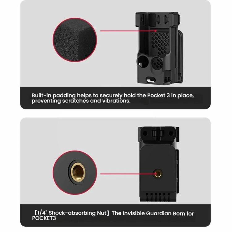 Supporto magnetico con base regolabile a 180 gradi per DJI Osmo Pocket 3, ideale per vlogging stabile.