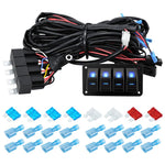 Kit di cablaggio per striscia LED con interruttore di alimentazione a 12V e fusibile, 2-key, 3-key, 4-key, 5-key