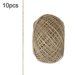 10 pezzi di corda di canapa intrecciata a mano per decorazioni fai da te, 0.001x100m, 0.0015x100m, 0.0015x200m