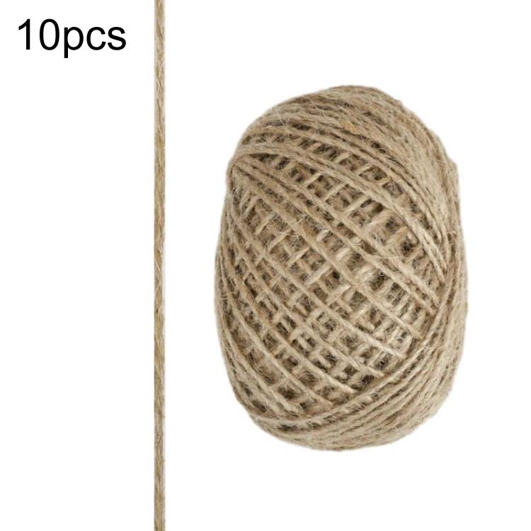 10 pezzi di corda di canapa intrecciata a mano per decorazioni fai da te, 0.001x100m, 0.0015x100m, 0.0015x200m