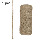 10 pezzi di corda di canapa intrecciata a mano per decorazioni fai da te, 0.001x100m, 0.0015x100m, 0.0015x200m
