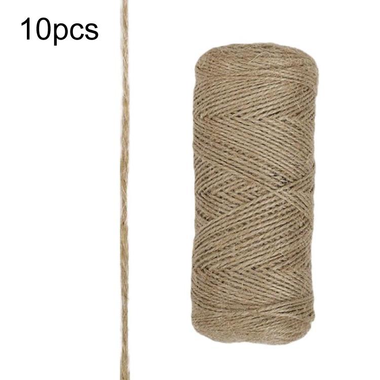 10 pezzi di corda di canapa intrecciata a mano per decorazioni fai da te, 0.001x100m, 0.0015x100m, 0.0015x200m