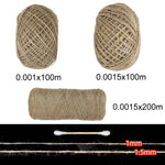 10 pezzi di corda di canapa intrecciata a mano per decorazioni fai da te, 0.001x100m, 0.0015x100m, 0.0015x200m