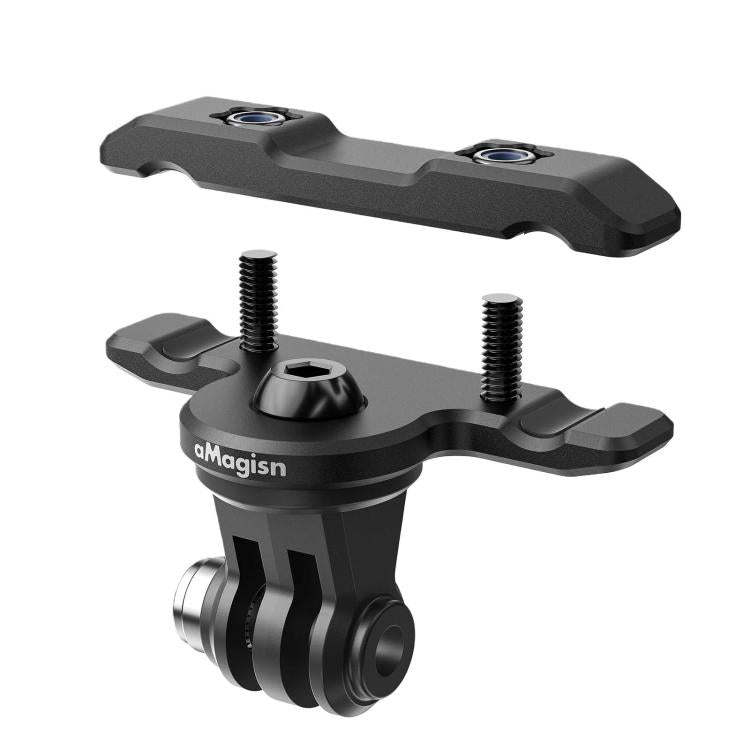 Supporto universale aMaginsn per action camera da montare su binario per sella bici. Morsetto per sella bici.