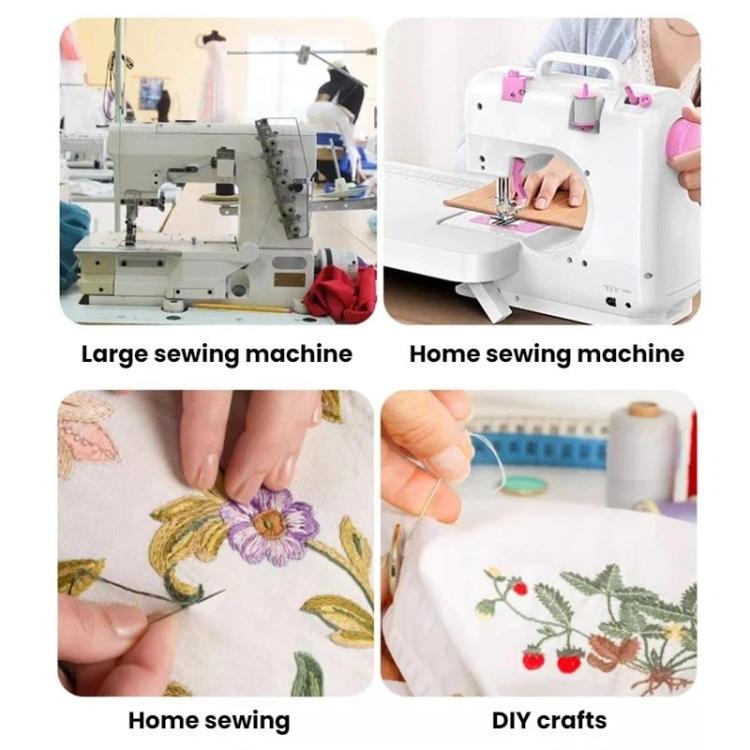Filo da cucito per uso domestico, filo di poliestere fine per cucire abiti, Extra Large Volume White 701, Extra Large Volume Black 325, Medium Volume White 701, Medium Volume Black 325, Medium Volume Bleached 301, White 701, Brown 870, Black 325, Gray 366