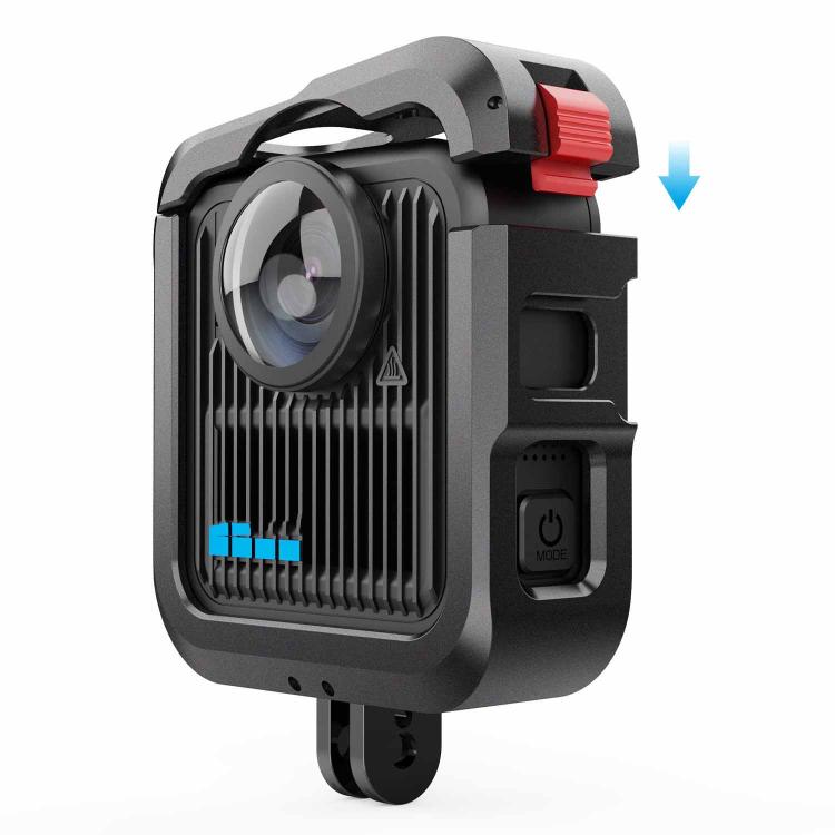 Kit gabbia protettiva in lega di alluminio per GoPro MAX2 con doppio attacco a slitta., Kit A, Kit B