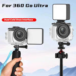 Per Insta360 GO Ultra, kit custodia impermeabile fino a 60 m con doppio attacco a slitta.