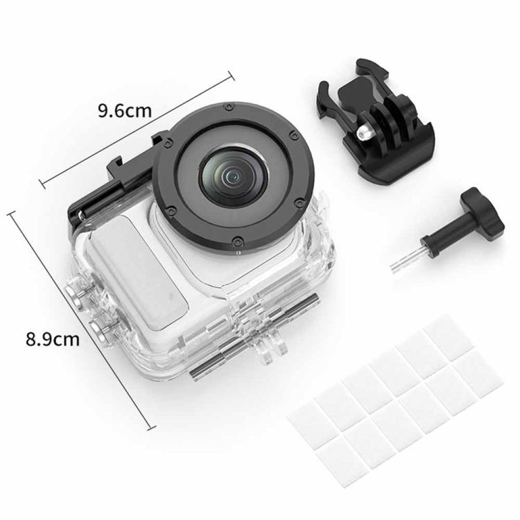 Per Insta360 GO Ultra, kit custodia impermeabile fino a 60 m con doppio attacco a slitta.