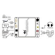 HDMI 2.0 Audio Extractor Support R/L Output And Volume Control 4K/60Hz Audio Splitter, US Plug, EU Plug