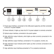 HDMI 2.0 Audio Extractor Support R/L Output And Volume Control 4K/60Hz Audio Splitter, US Plug, EU Plug