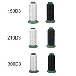 Filo da cucito in nylon resistente per uso domestico, 150D3 White, 150D3 Black, 210D3 White, 210D3 Black, 300D3 White, 300D3 Black, 420D3 White, 420D3 Black, 210D3 Navy, 210D3 Pink, 210D3 Red, 210D3 Gray, 420D3 Navy, 420D3 Yellow, 420D3 Gray