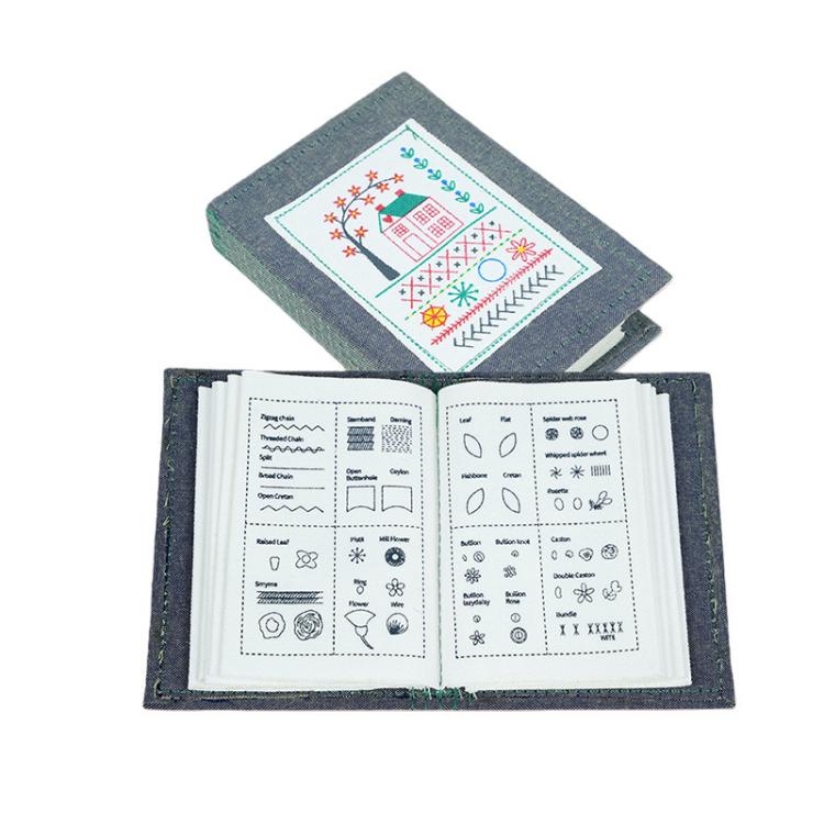 Libro di punti ricamo fai-da-te con 10 pagine per appassionati di cucito a mano e lavori artigianali con la biancheria., Only Book, Needle and Thread Combo, Sewing Kit
