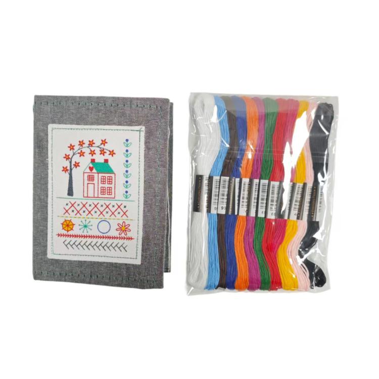 Libro di punti ricamo fai-da-te con 10 pagine per appassionati di cucito a mano e lavori artigianali con la biancheria., Only Book, Needle and Thread Combo, Sewing Kit