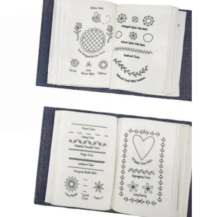 Libro di punti ricamo fai-da-te con 10 pagine per appassionati di cucito a mano e lavori artigianali con la biancheria., Only Book, Needle and Thread Combo, Sewing Kit