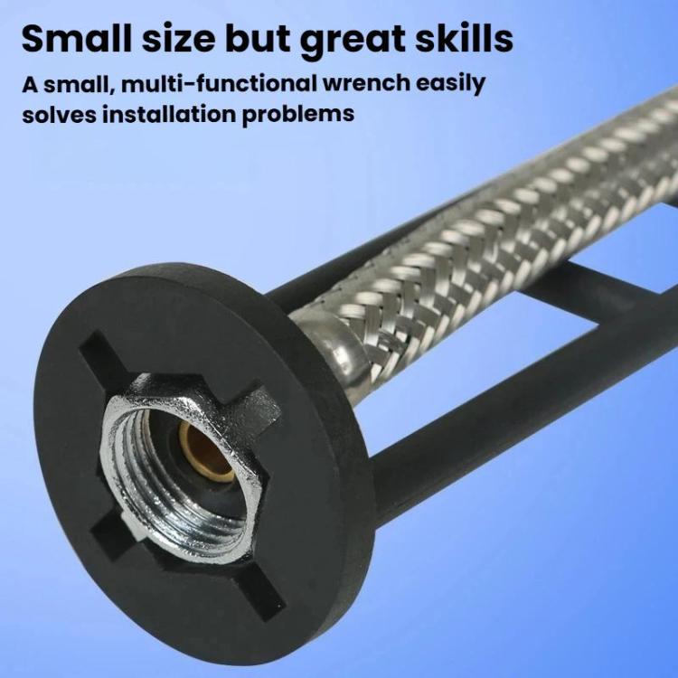 2 pezzi Chiave multifunzione per installazione rubinetto lavello tubo angolare valvola strumento di installazione riparazione rimozione, A Small+B Large