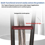 2 pezzi Chiave multifunzione per installazione rubinetto lavello tubo angolare valvola strumento di installazione riparazione rimozione, A Small+B Large
