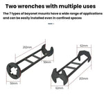 2 pezzi Chiave multifunzione per installazione rubinetto lavello tubo angolare valvola strumento di installazione riparazione rimozione, A Small+B Large