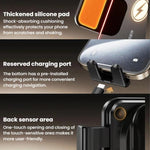 SD15 Supporto elettrico da 15 W per bocchetta dell'aria dell'auto con bloccaggio automatico, collegamento a 3 assi, caricabatterie wireless per telefono con luce ambientale, SD15
