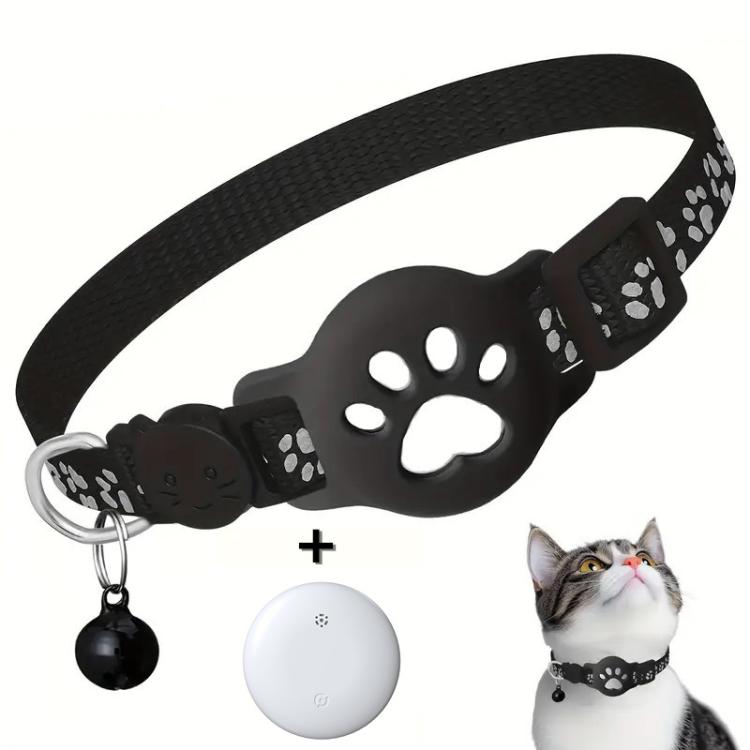 Collare di localizzazione per gatti con localizzatore GPS S10, Compatible with Apple Find My, Compatible with Google Find My, Dual System for iOS & Android