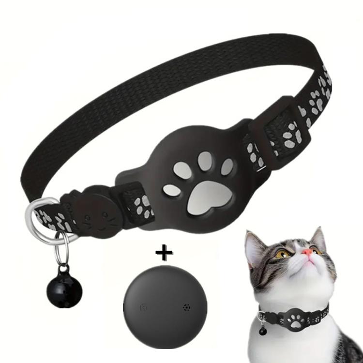 Collare di localizzazione per gatti con localizzatore GPS S10, Compatible with Apple Find My, Compatible with Google Find My, Dual System for iOS & Android