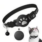 Collare di localizzazione per gatti con localizzatore GPS S10, Compatible with Apple Find My, Compatible with Google Find My, Dual System for iOS & Android
