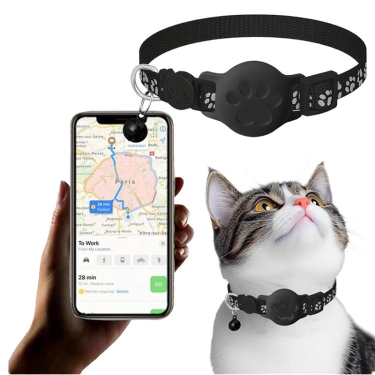 Collare di localizzazione per gatti con localizzatore GPS S10, Compatible with Apple Find My, Compatible with Google Find My, Dual System for iOS & Android