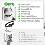 Collare di localizzazione per gatti con localizzatore GPS S10, Compatible with Apple Find My, Compatible with Google Find My, Dual System for iOS & Android