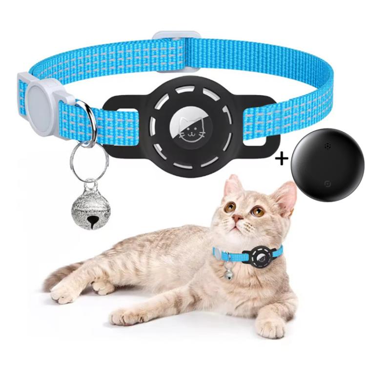 Collare di localizzazione per gatti con localizzatore GPS S10, Compatible with Apple Find My, Compatible with Google Find My, Dual System for iOS & Android