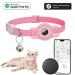 Collare di localizzazione per gatti con localizzatore GPS S10, Compatible with Apple Find My, Compatible with Google Find My, Dual System for iOS & Android