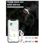 Collare di localizzazione per gatti con localizzatore GPS S10, Compatible with Apple Find My, Compatible with Google Find My, Dual System for iOS & Android