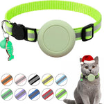 Supporto in silicone impermeabile per collare per gatti AirTag di seconda generazione / AirTag di prima generazione con fibbia di sicurezza a sgancio rapido e ciondolo a forma di pesce e campanellino.