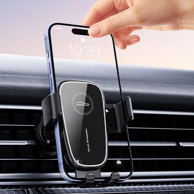Supporto per telefono da auto M7 con fissaggio a gravità tramite bocchetta dell'aria e clip anticaduta., M7