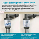 Set di raccordi per tubo di scarico antiodore per lavabo da cucina in acciaio inox, Double Slot 0.6m Tailpipe, Double Slot S-bend, Double Slot 1m Tailpipe