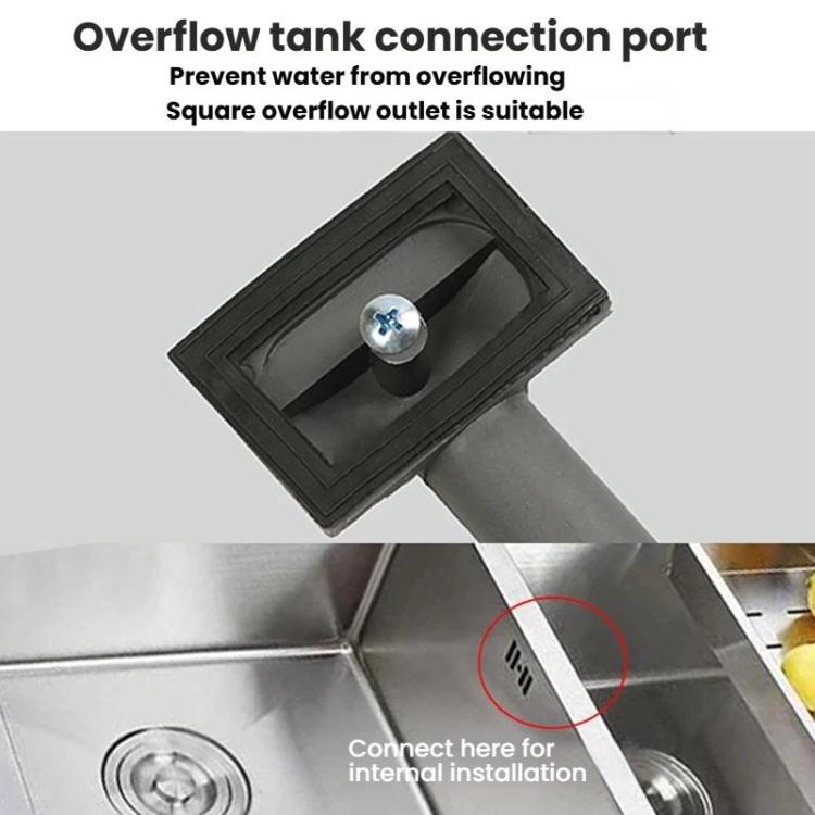 Set di raccordi per tubo di scarico antiodore per lavabo da cucina in acciaio inox, Double Slot 0.6m Tailpipe, Double Slot S-bend, Double Slot 1m Tailpipe