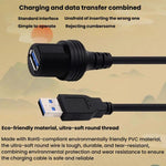 Cavo di prolunga da maschio a femmina da 1 m per cruscotto di auto, barca, yacht, AMAF, per connessione dati e ricarica., USB3.0, USB2.0