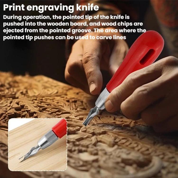 Set di coltelli per incisione e stampa, coltello combinato per incisione su legno, 8pcs /Set