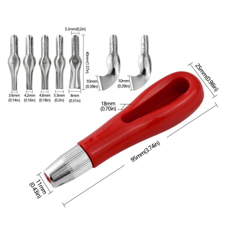 Set di coltelli per incisione e stampa, coltello combinato per incisione su legno, 8pcs /Set