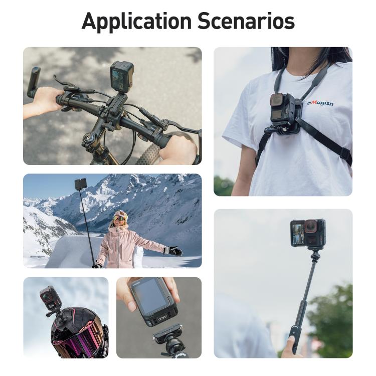 Per Insta360 Ace Pro 2 aMaginsn Coperchio batteria per scatto verticale con sgancio rapido magnetico e resistente agli schizzi