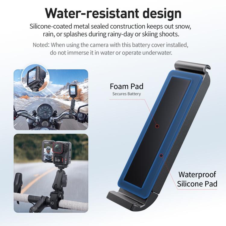 Per Insta360 Ace Pro 2 aMaginsn Coperchio batteria per scatto verticale con sgancio rapido magnetico e resistente agli schizzi