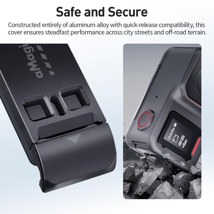 Per Insta360 Ace Pro 2 aMaginsn Coperchio batteria per scatto verticale con sgancio rapido magnetico e resistente agli schizzi