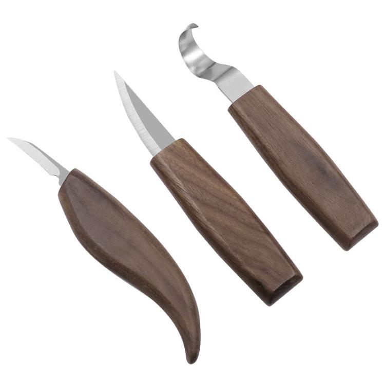 Raschietto per affilare il legno, coltello per legno, lavorazione del legno, coltello per intaglio del noce, strumento per intaglio a mano, 3pcs /Set Wood Knife