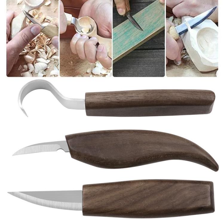 Raschietto per affilare il legno, coltello per legno, lavorazione del legno, coltello per intaglio del noce, strumento per intaglio a mano, 3pcs /Set Wood Knife