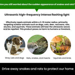Dispositivo repellente per animali da esterno a ultrasuoni, alimentato a energia solare e con modulazione di frequenza a cinque livelli., 711