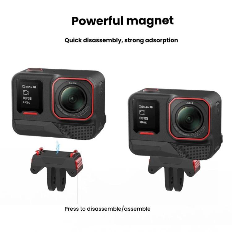 Base adattatore a sgancio rapido magnetico per Insta360 X5, Ace Pro 2, Ace Pro, 2-claw Magnetic Adapter