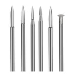 Coltello affilato per incisione a forma di spada, smerigliatrice elettrica, linea di incisione, punta da trapano per incisione., 6pcs /Box 3.0mm, 6pcs /Box 2.35mm