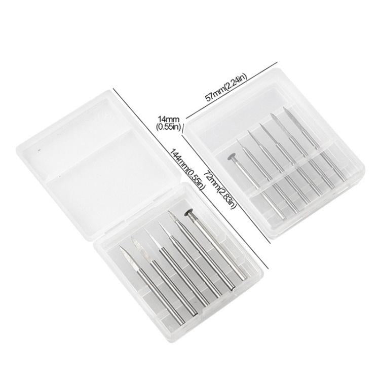Coltello affilato per incisione a forma di spada, smerigliatrice elettrica, linea di incisione, punta da trapano per incisione., 6pcs /Box 3.0mm, 6pcs /Box 2.35mm